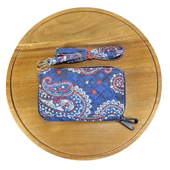 Vera Bradley Patriotic All-In-One RFID Comfy Secure Mini Crossbody Purse/Wallet - Picture 2 of 5